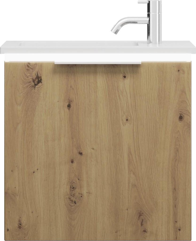 burgbad Eqio Mineralguss-Waschtisch inklusive Waschtischunterschrank mit LED-Beleuchtung, 520x310x518mm, SHCJ052F5662C0001G0146