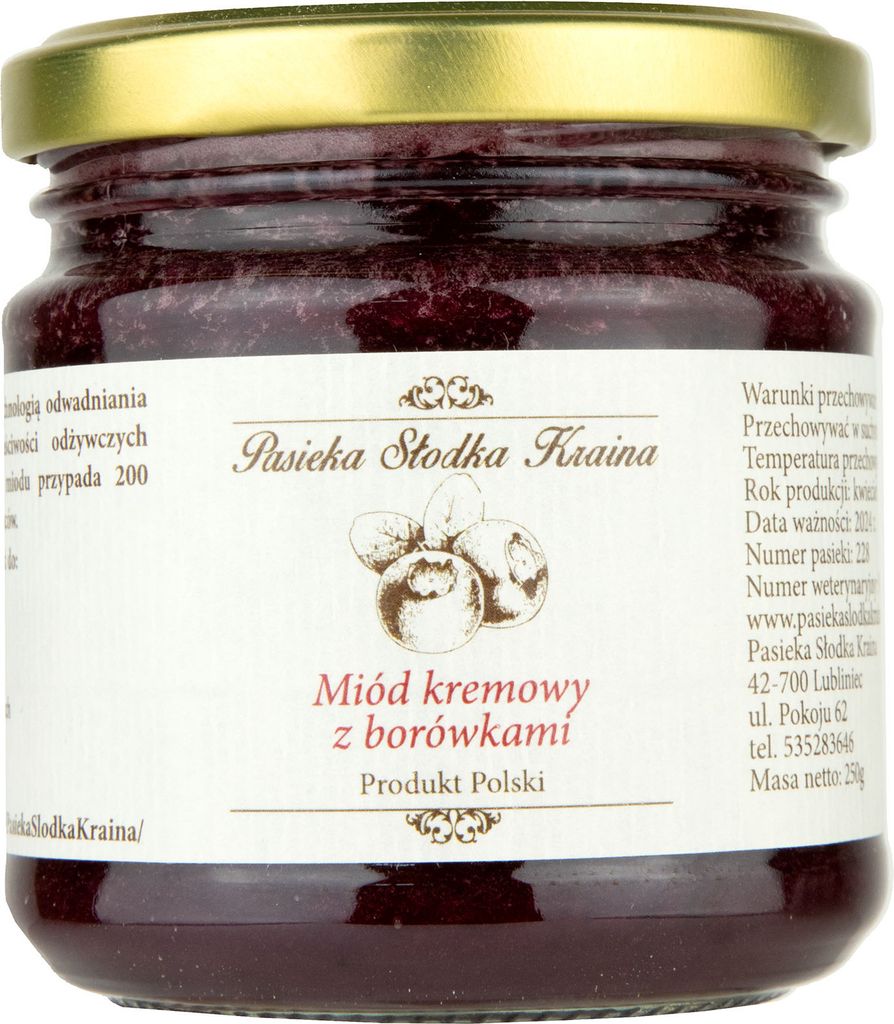 Reine Verlockung: 250g Sweet Land Apiary Roh & Rein Cremiger Blütenhonig mit Blaubeeren ️