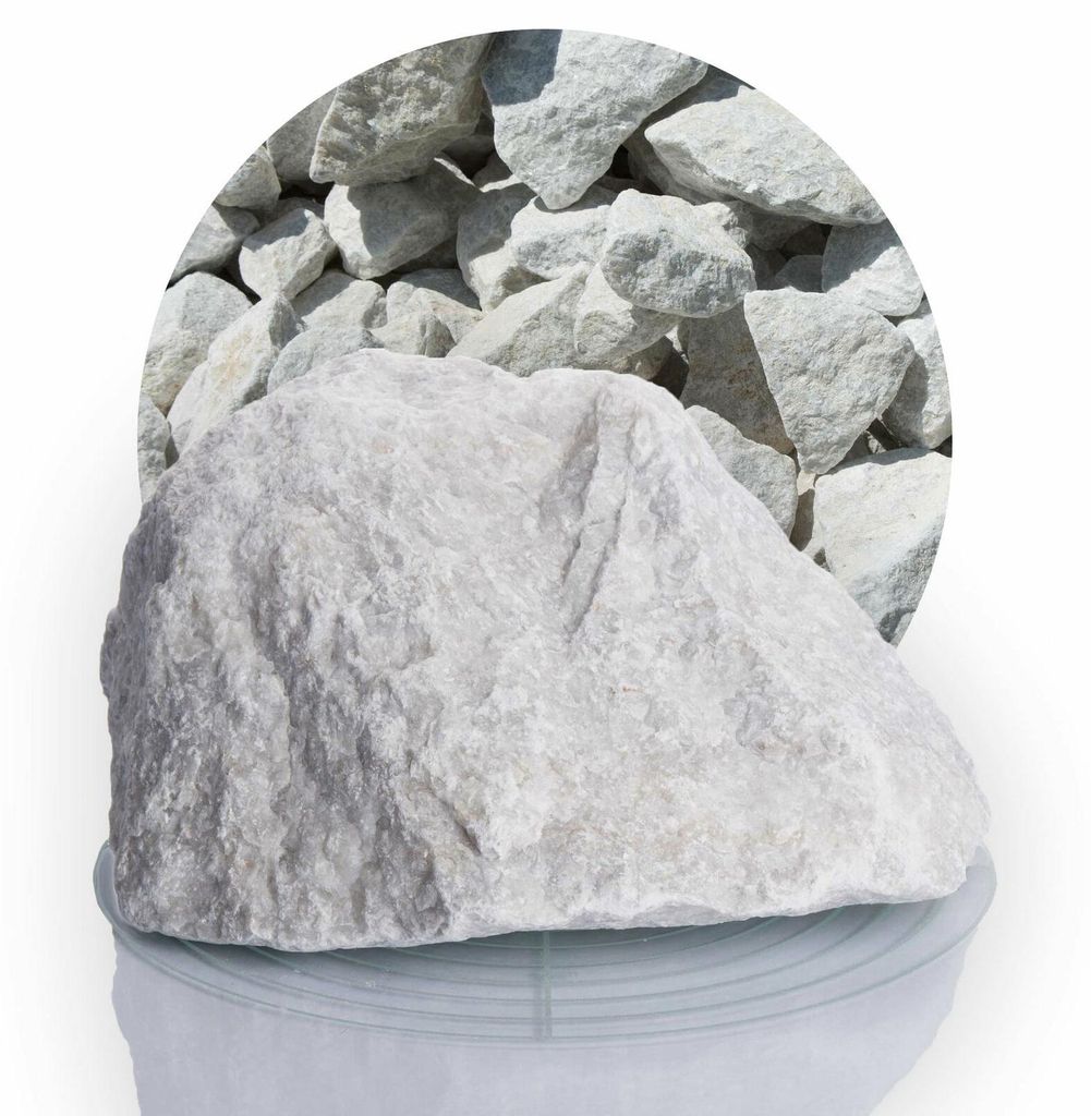 Schicker Mineral-Marmor Gabionensteine weiß 25 kg-60-150mm Produktbild 