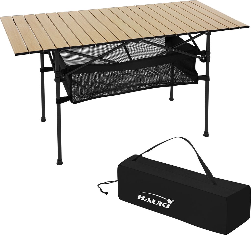 Skládací kempingový stůl Hauki, 118x55x64,5 cm, béžový, Obrázek produktu 
