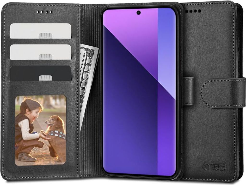 Tech-Protect Wallet Xiaomi Redmi Note 13 Pro+ Plus 5G Black Zdjęcie produktu 