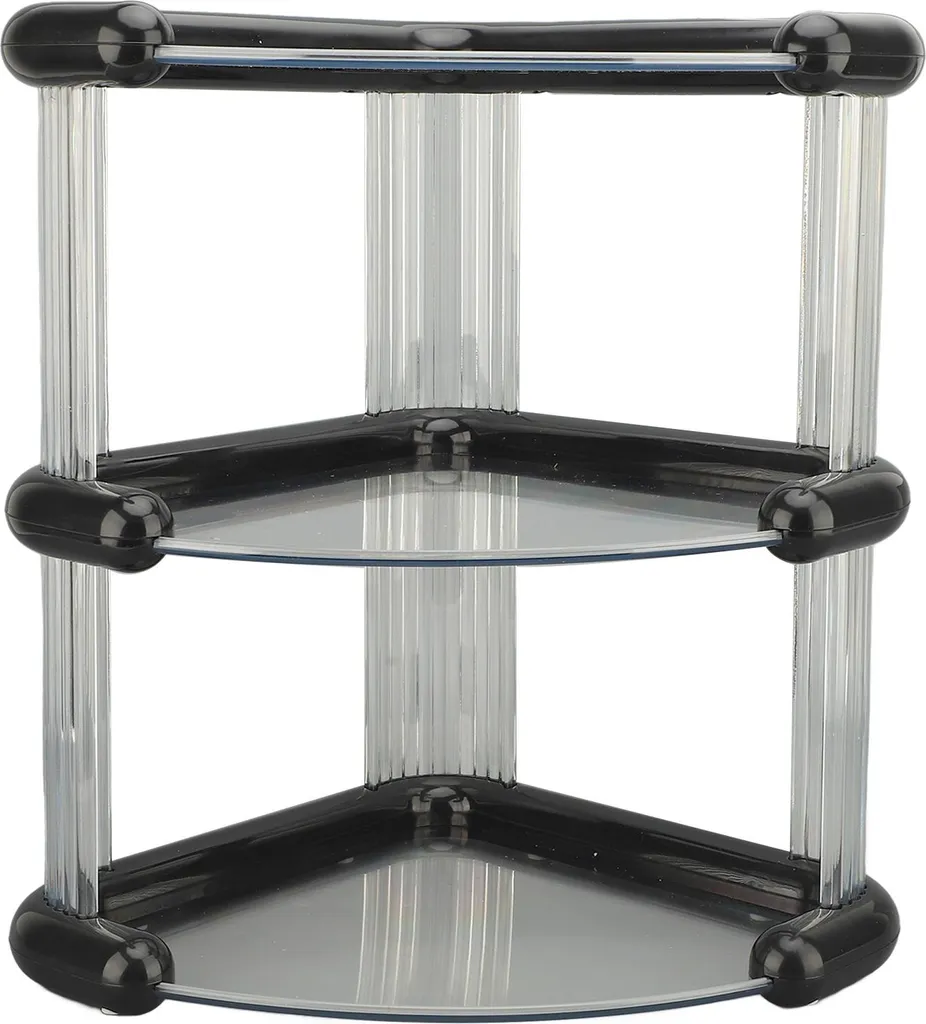 Organiseur d'angle 3 étages gain de place pour cuisine, bureau et maison