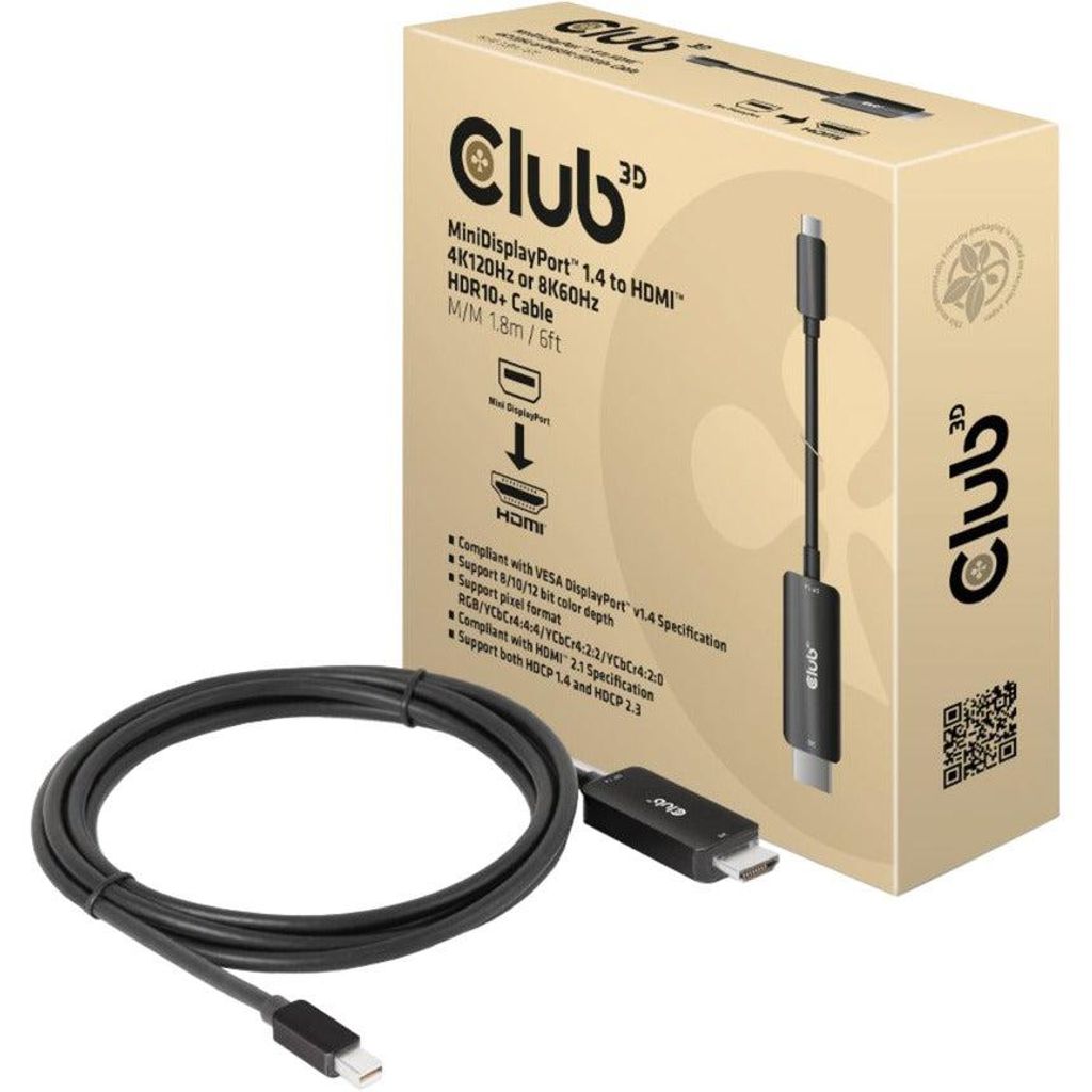 Club3D Kabel MiniDP 1.4 > HDMI 1,8m 8K60Hz St/St retail