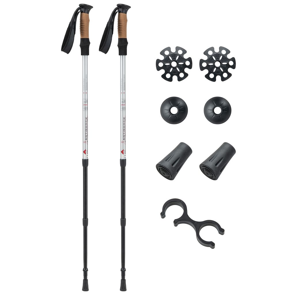 COSTWAY Alu Nordic Walking Stöcke Teleskop Wanderstock Produktbild