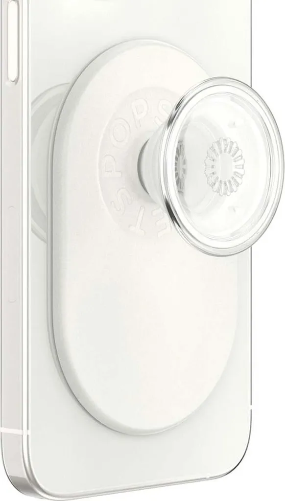 PopSockets MagSafe blanc pour iPhone, poignée magnétique et mode stand
