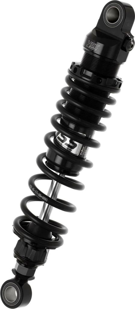 YSS Schwarze verstellbare Hinterstoßdämpfer RZ362-340TRL-03-B Länge 335-345 mm