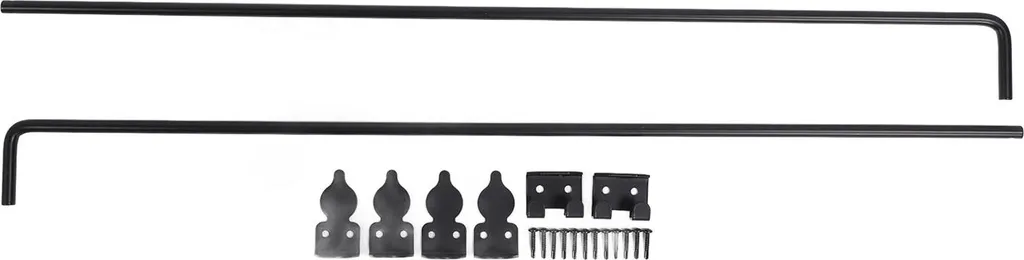 Lot de 2 Verrous de Sol Robustes 91,4 cm en Acier Noir pour Grand Portail