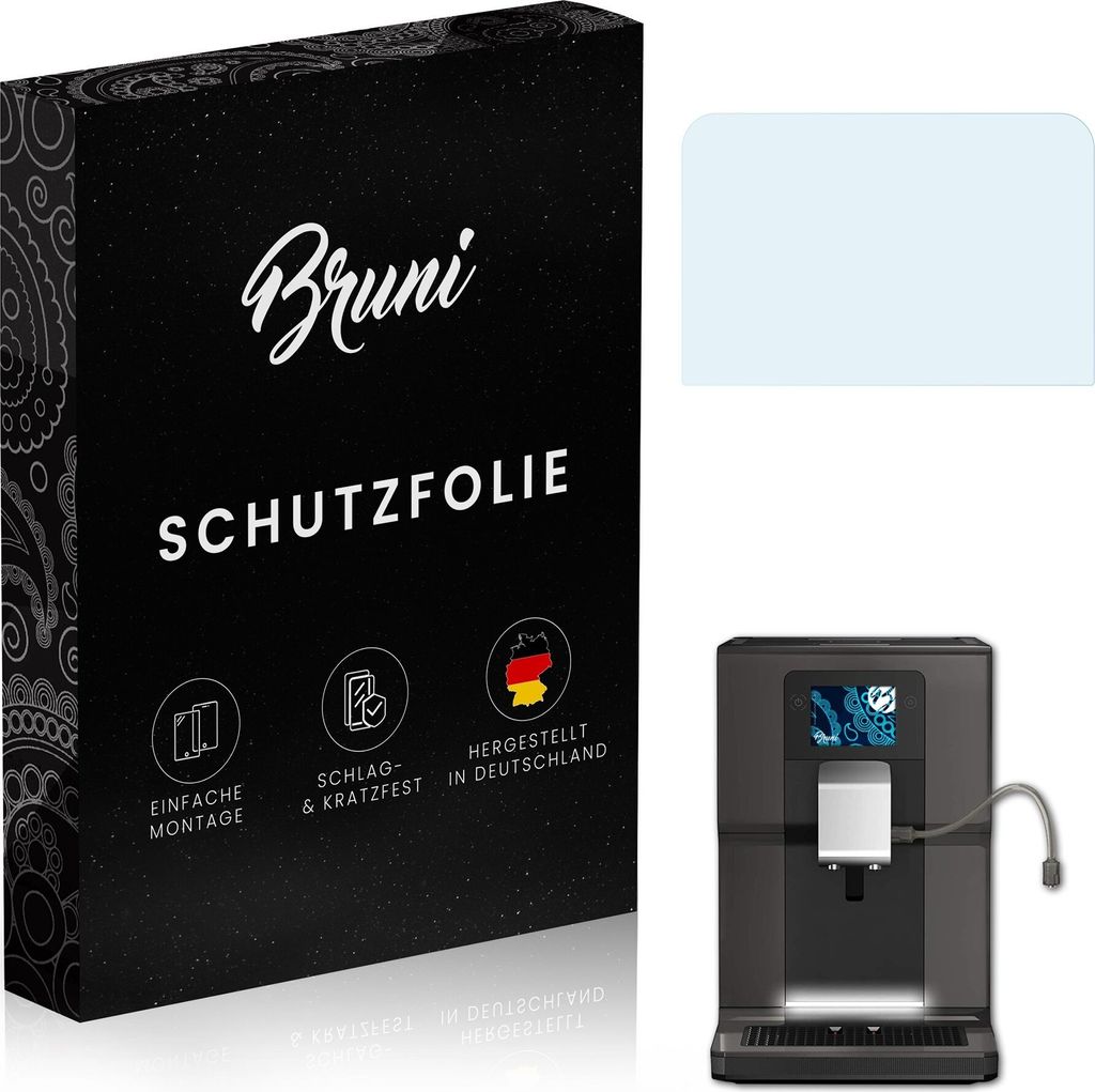 Bruni Basics-Clear 2x Schutzfolie kompatibel mit Krups Intuition Preference (EA872) Folie