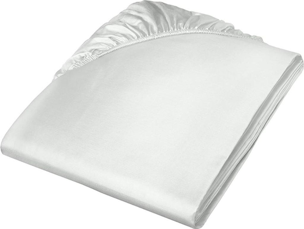 Fleuresse Mako-Satin-Spannlaken Colours, weiß