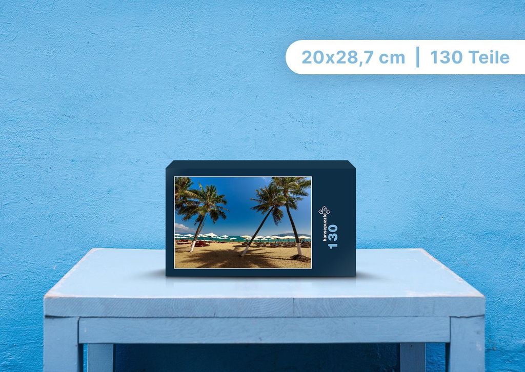 hansepuzzle 97946 - Nha Trang Puzzle, 130 Teile, Orte, 28,7 x 20,0cm mit hochwertiger Aufbewahrung, Kartonbox und wiederverschließbarem Beutel