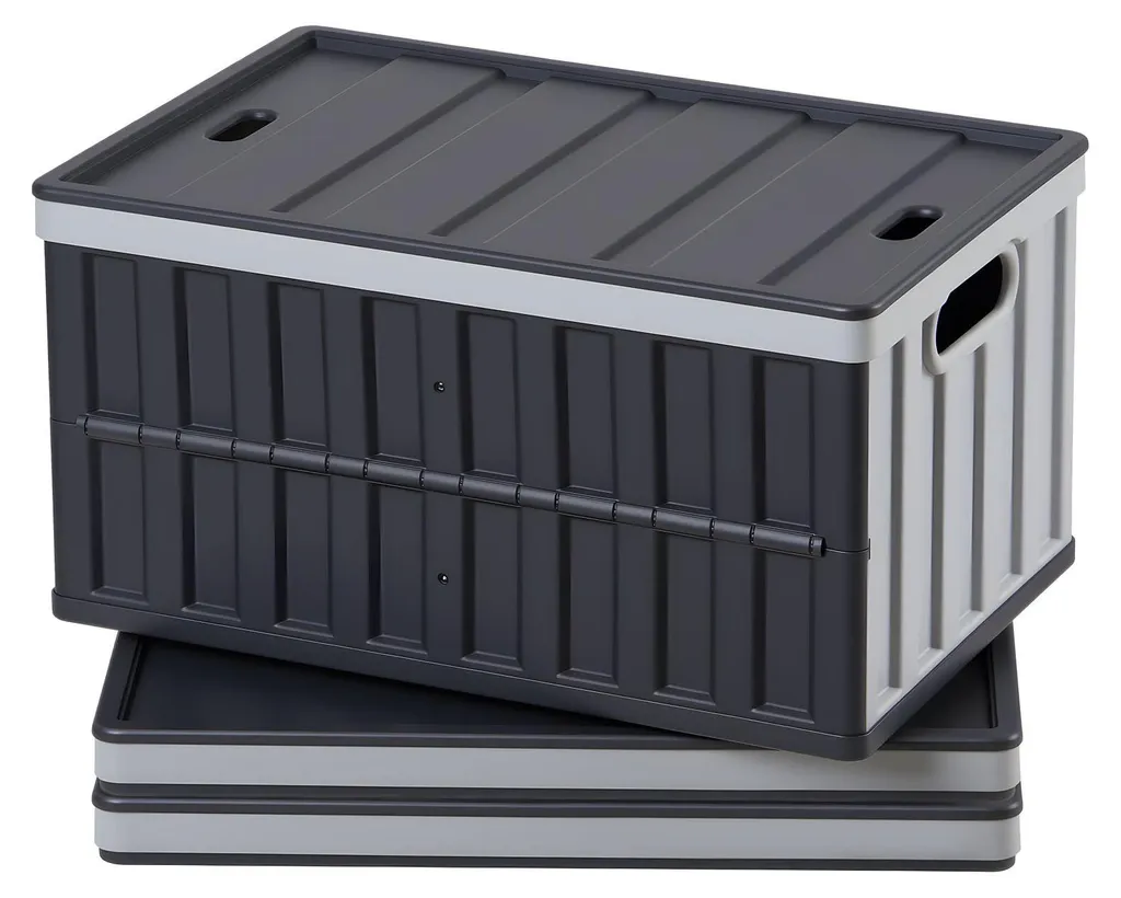 Caisse pliante 65 L ultra résistante - Charge 38 kg - Lot de 3 empilables