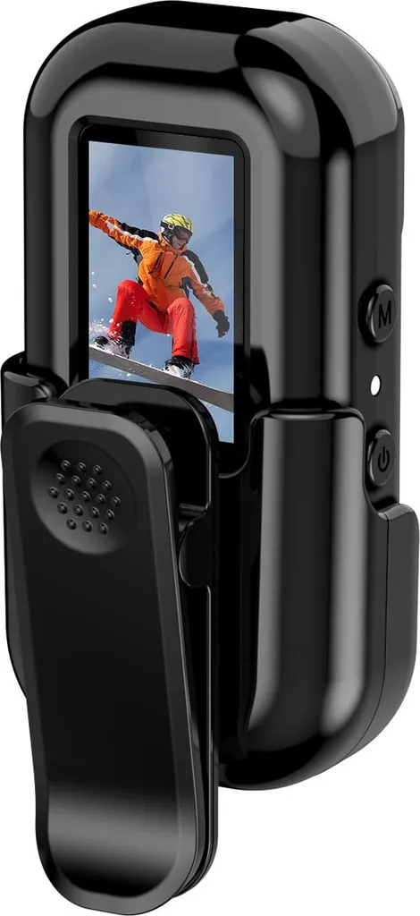 Caméra numérique sport Wi-Fi portable avec boîtier clip et écran couleur