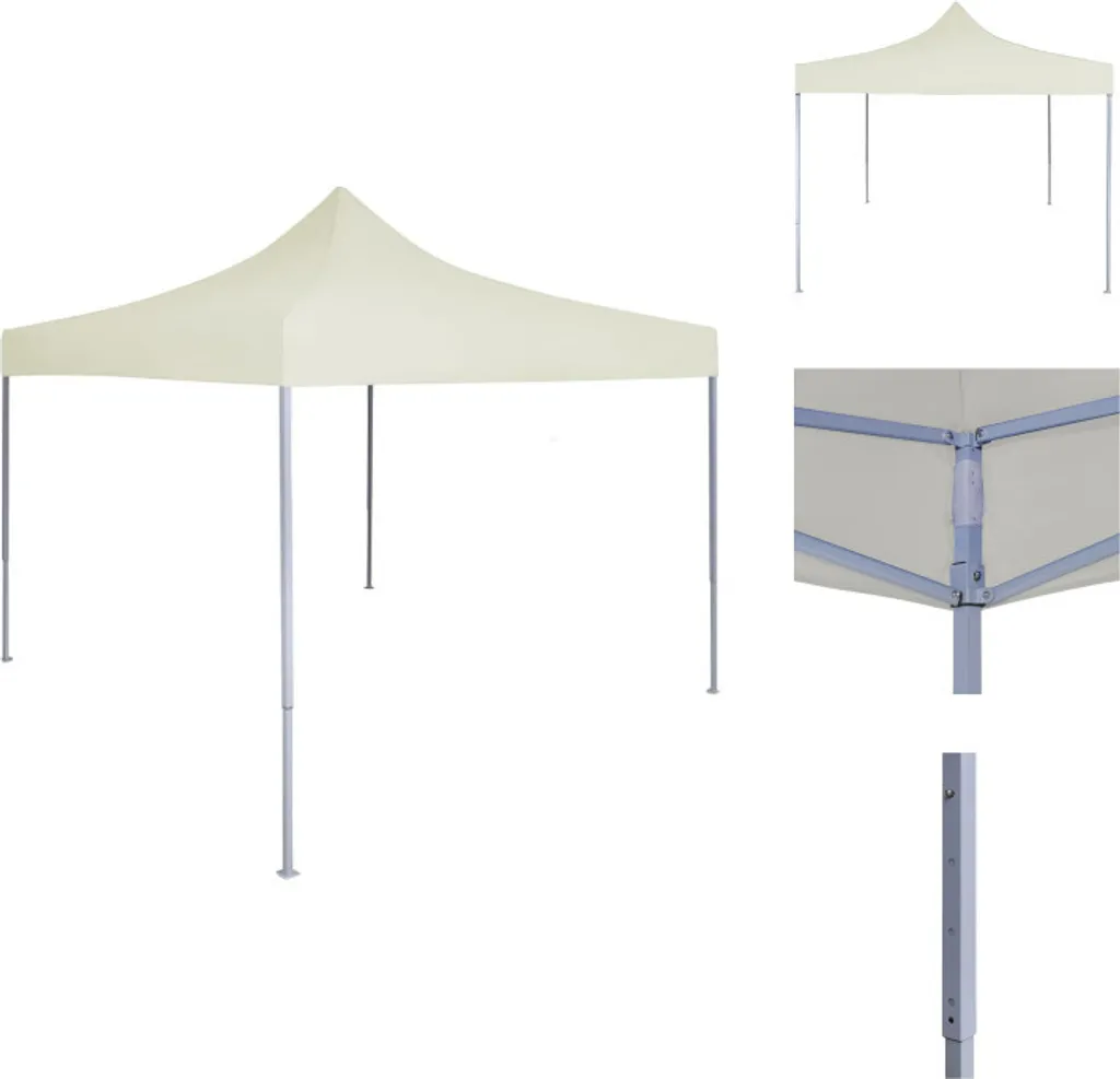 Gazebo 2x2 vidaXL Crema Pieghevole - Tenda Festa Acciaio Super Prezzo