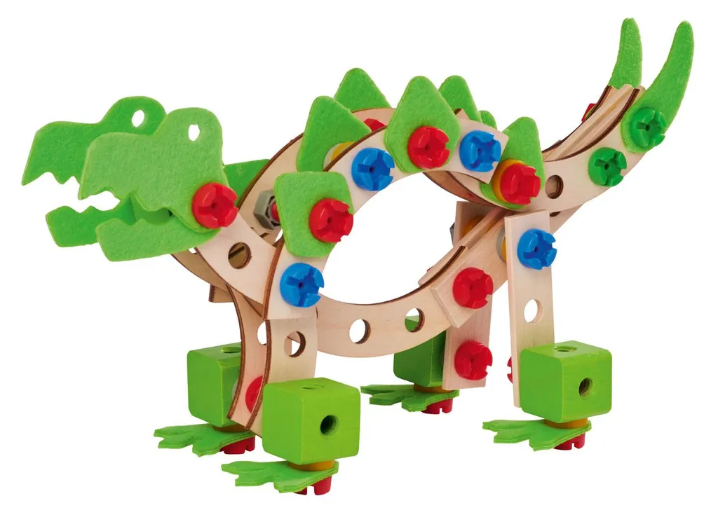 Jeu de construction bois 100 pièces Eichhorn - Blocs multi-couleurs - 8