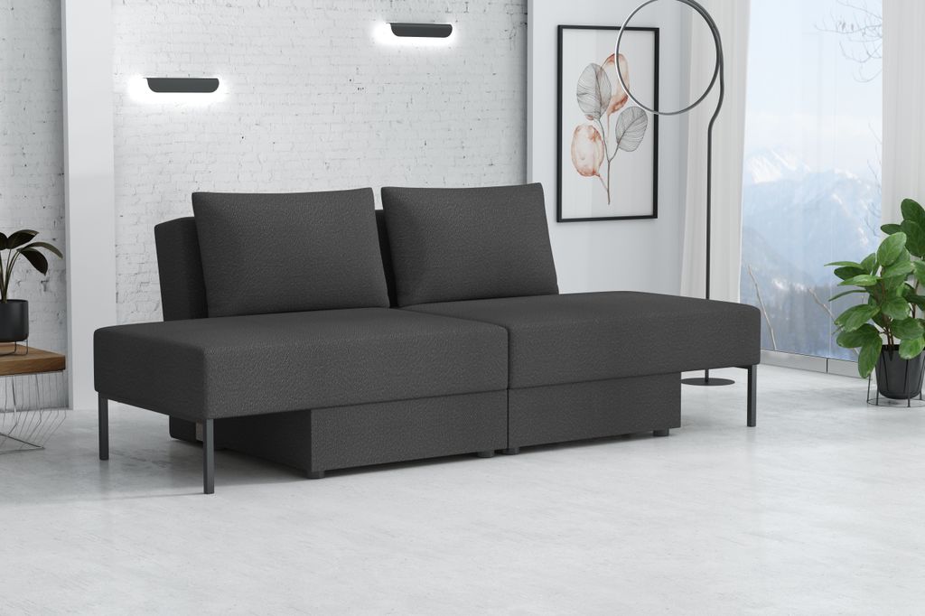 Emoebel24 Multifunktionsmöbel: Bett, Klassische Sofas, Ecksofa, Liegesessel,Schlafsofa, Sofas&Couches Tommy Graphit