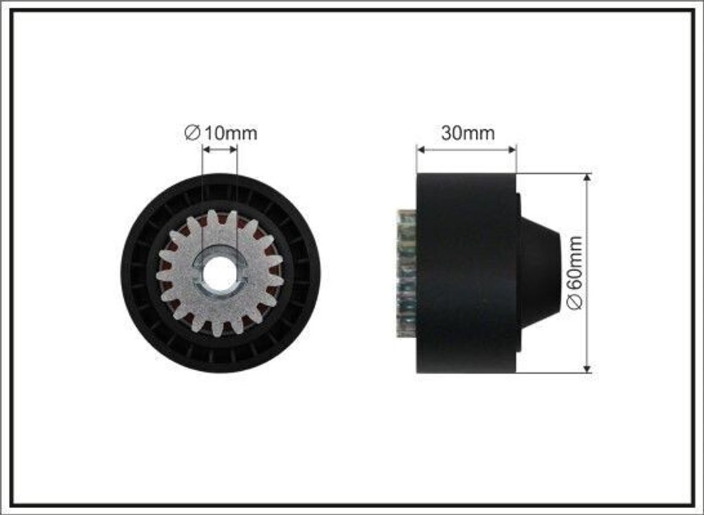 CAFFARO 203-68 Umlenkrolle Keilrippenriemen 60mm für RENAULT Clio III Schrägheck (BR0/1, CR0/1) TWINGO II (CN0) Clio IV Schrägheck (BH) LAGUNA II
