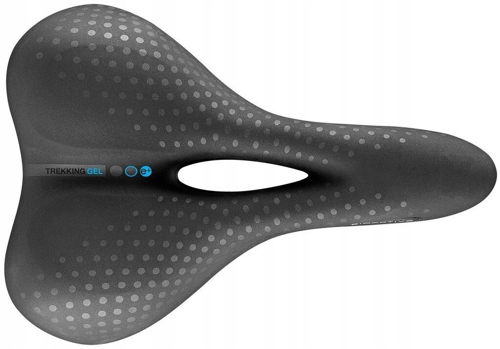 Fahrradsattel San Marco Trekking Gel Open Large 30-60° Schwarz mit Gelfüllung