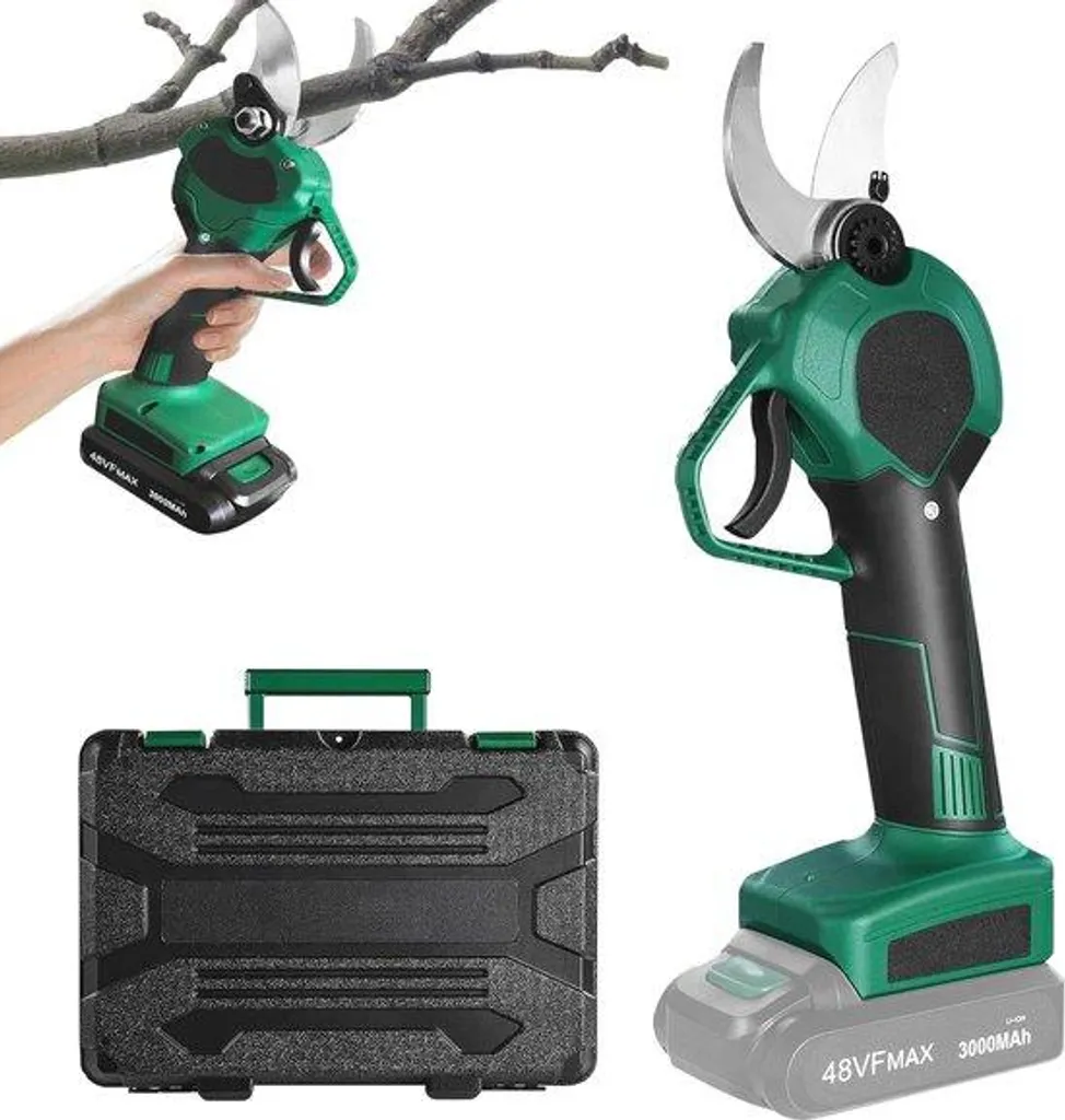 Sécateur électrique puissant avec lames SK5 et batterie pour bois 30 mm