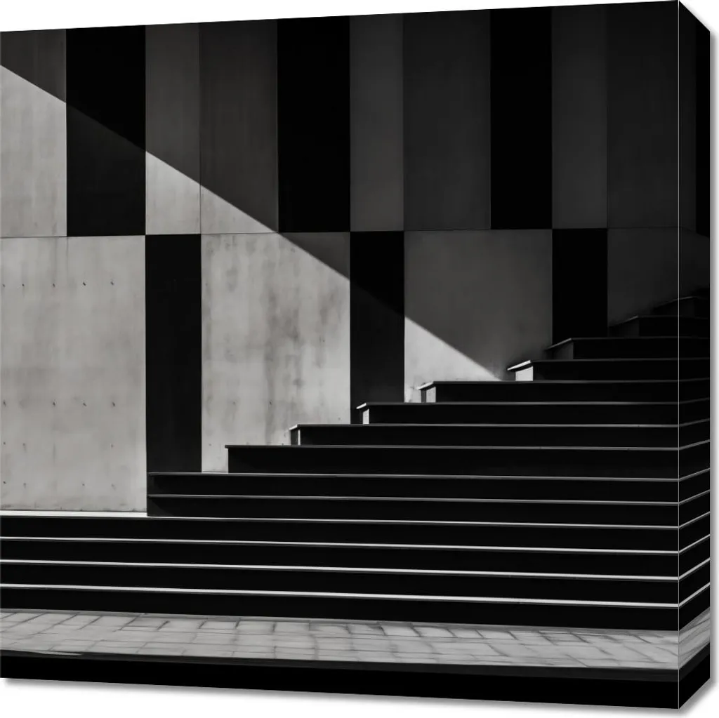 Quadro Moderno Architettura Geometrica 60x60 - Arredo Design Minimal