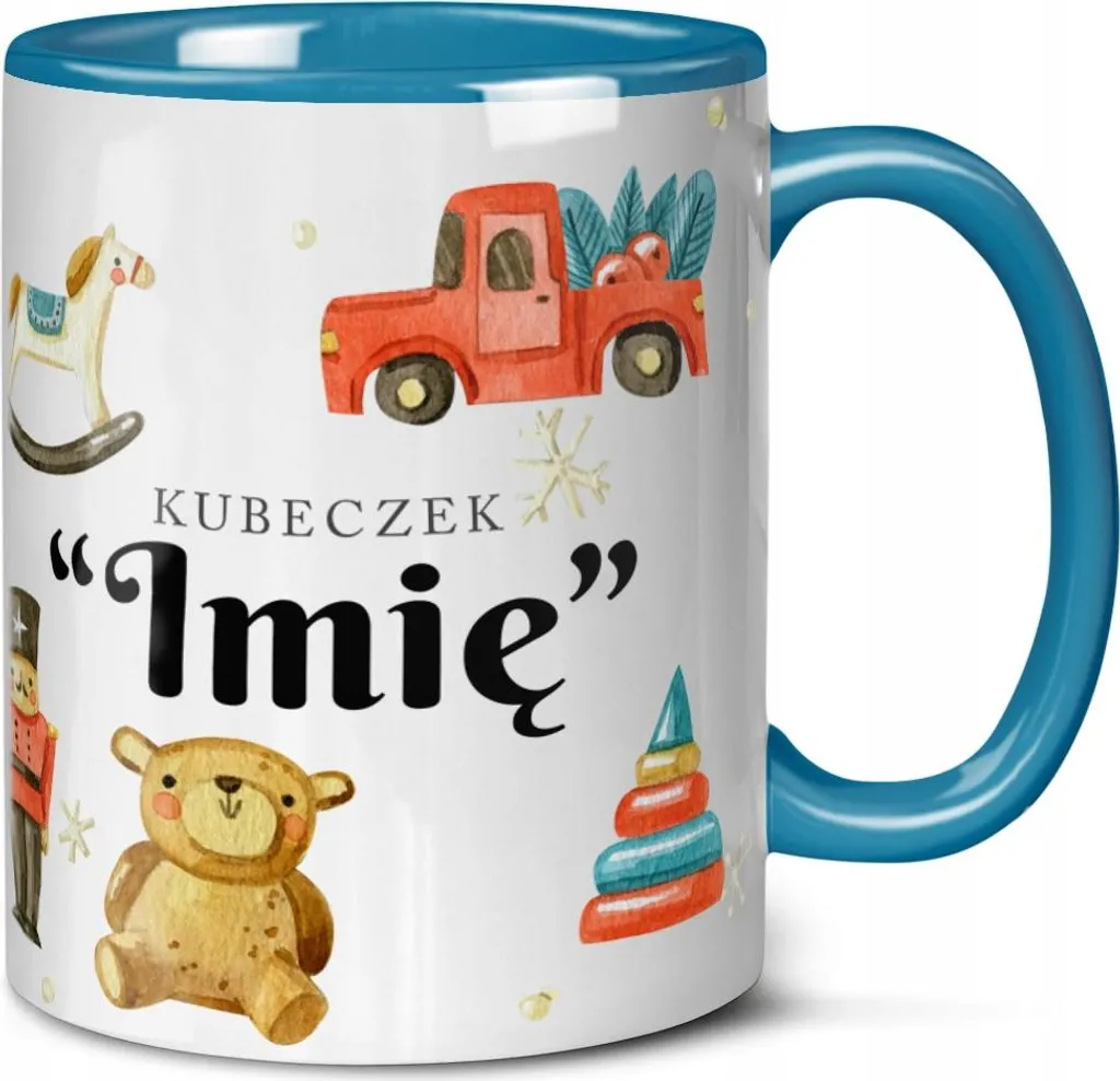 Tazza natalizia con nome, regalo di Natale per bambini, Natale + nome