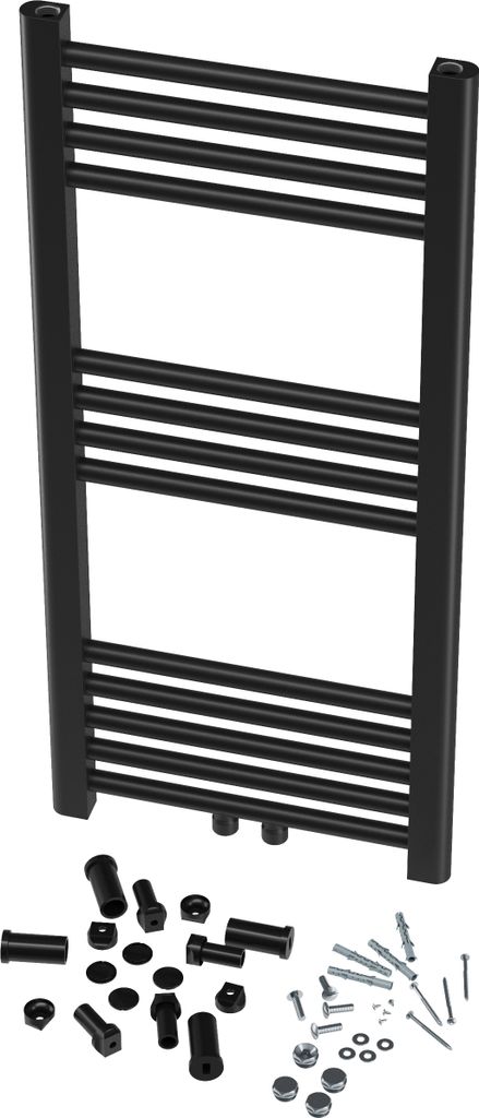 Grzejnik łazienkowy Granitan | Raven - 90x40 cm - Czarny - Zdjęcie produktu 