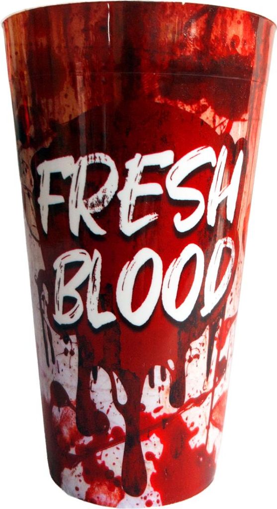 ";Fresh Blood"; Mehrwegbecher als wiederverwendbare Halloween Tischdekoration 750 ml