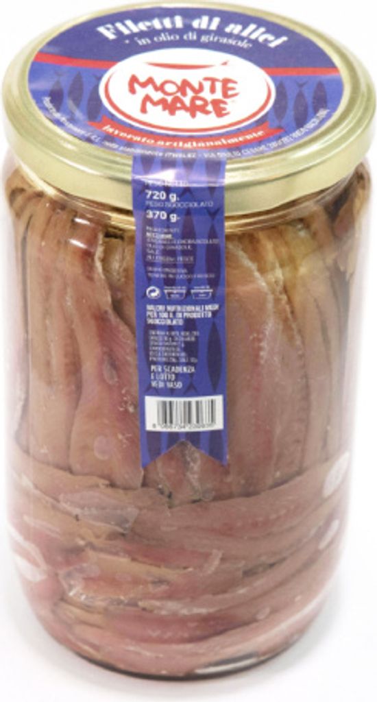 Sardellen Filetti di Alici 720g - Monte Mare
