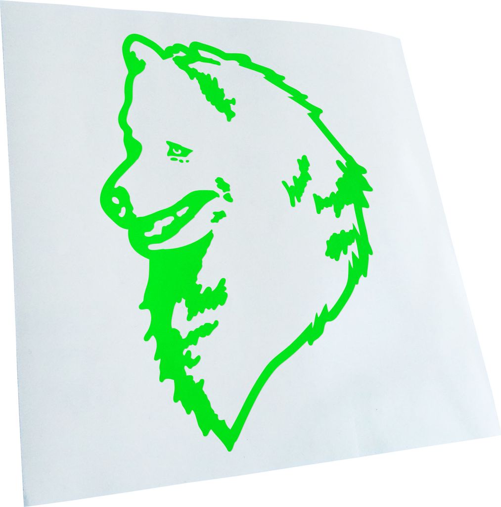 Kiwistar - Autoaufkleber - Japanese splitz Hund - Lindgrün - 14x10cm - Aufkleber für Auto, Laptop, Fahrrad, LKW, Motorrad mehrfarbig JDM Decal Ra...
