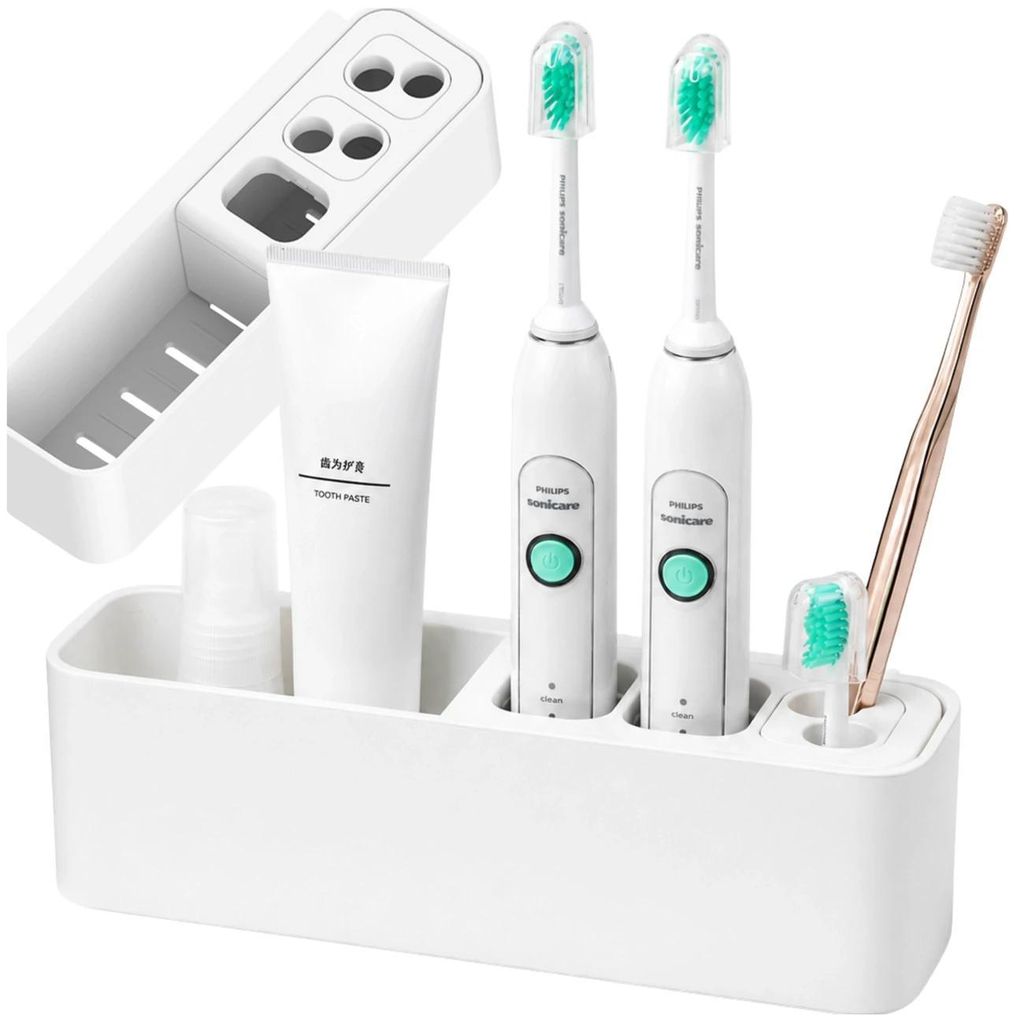 Badezimmer-Organizer, Zahnbürstenhalter, Becher und Zubehör Produktbild 