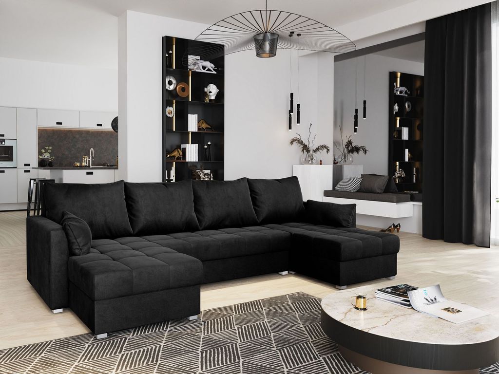 Masseno Ecksofa NAKO M mit Schlaffunktion U-Form, Sofa mit Produktbild 