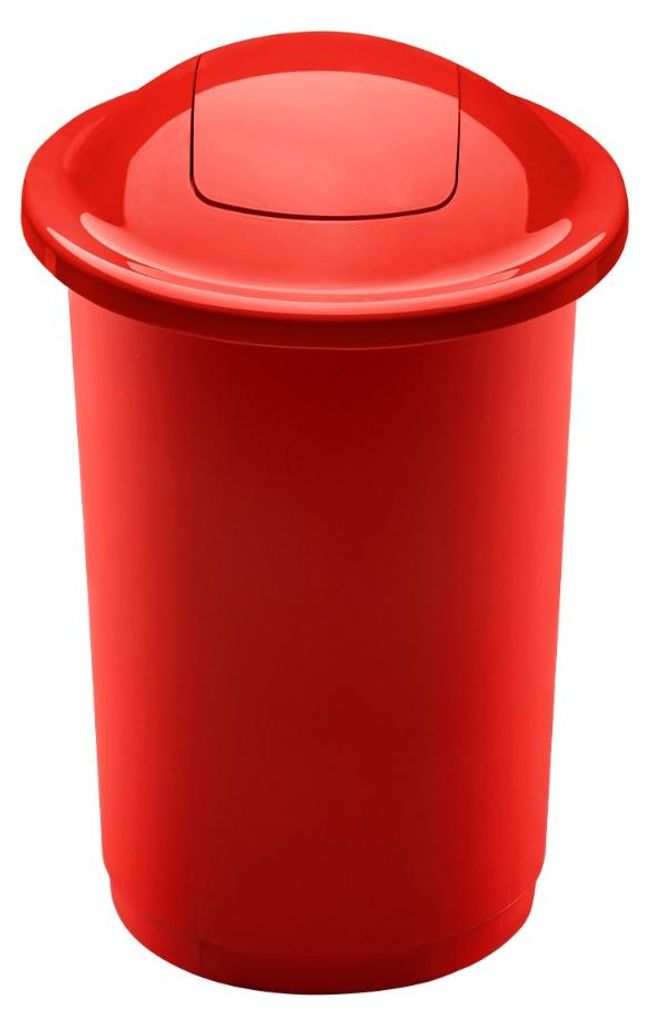 Plafor - Poubelle Top 50l - Recyclage - Rouge Image du produit 