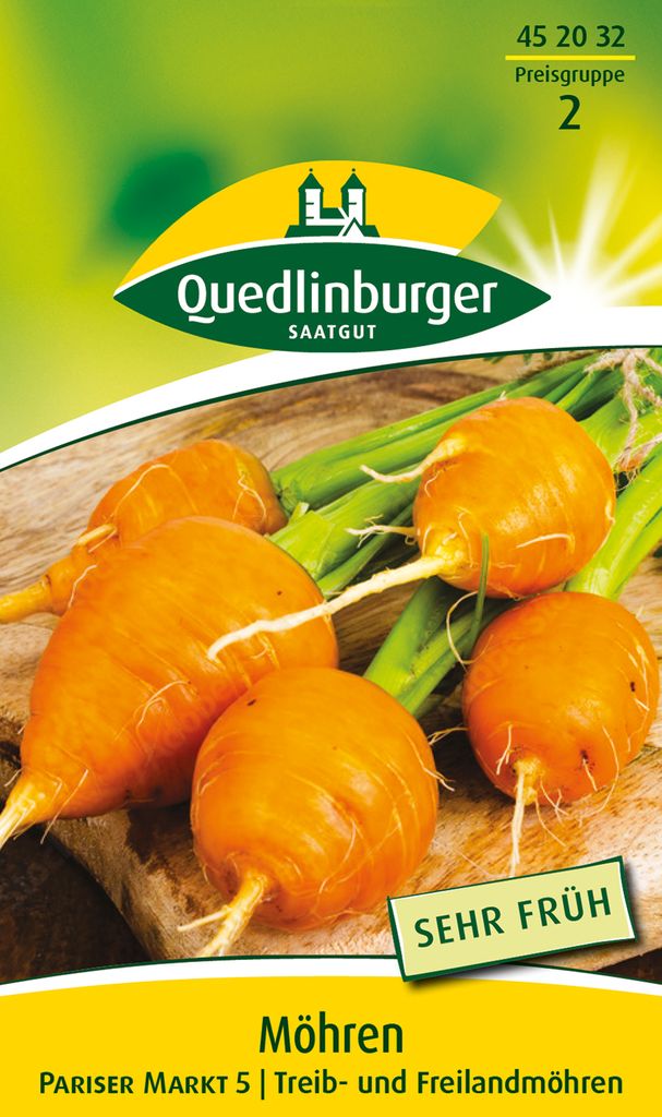 Quedlinburger Saatgut - Möhren Pariser Markt 5 - Samen - Produktbild 