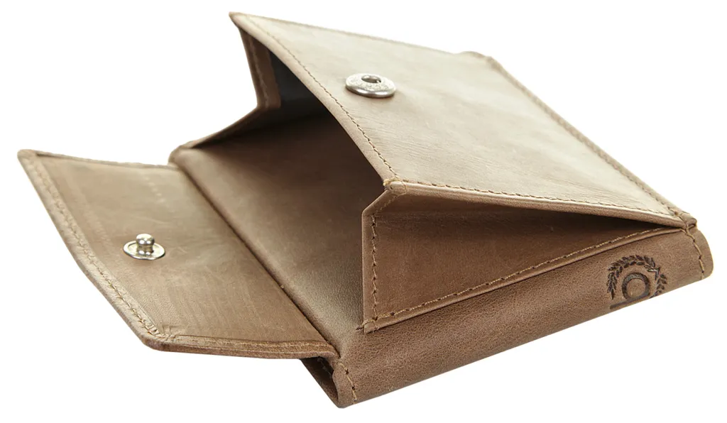 Porte-monnaie Volo bugatti en cuir véritable Cognac avec zip robuste - 10