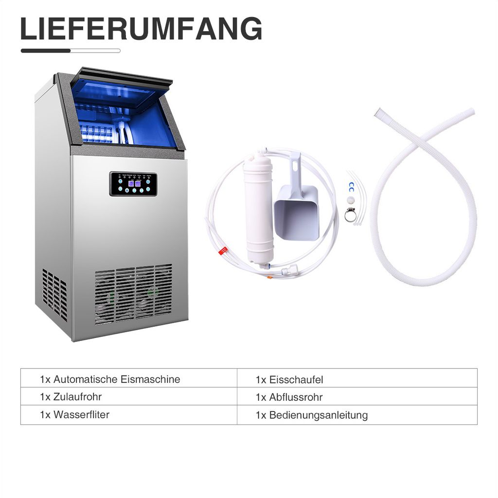 36pcs 60kg/24h Kommerzielle Eiswürfelbereiter Eismaschine Produktbild 9