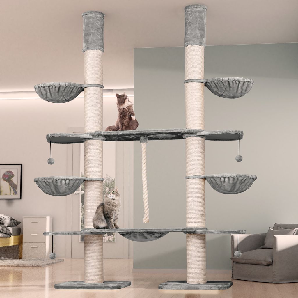 HAPPYPET Kratzbaum Verbindungs-Set mit Spielseil & Produktbild 