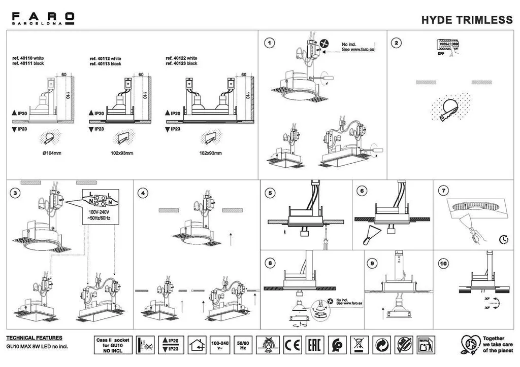 Offerta Faretto Hyde Square Nero Faro: Qualità Professionale a Prezzo Outlet - 4