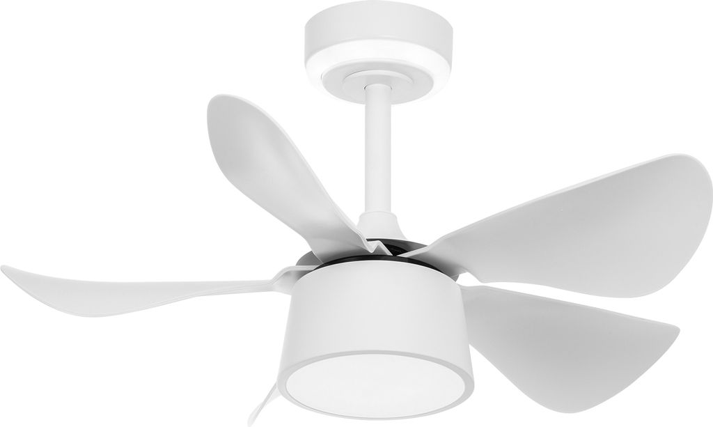 Deckenventilator Mit Beleuchtung und Fernbedienung Leise - Deckenlampe Wohnzimmer 5 Flügeln Ventilator für Schlafzimmer Küche Esszimmer Weiß