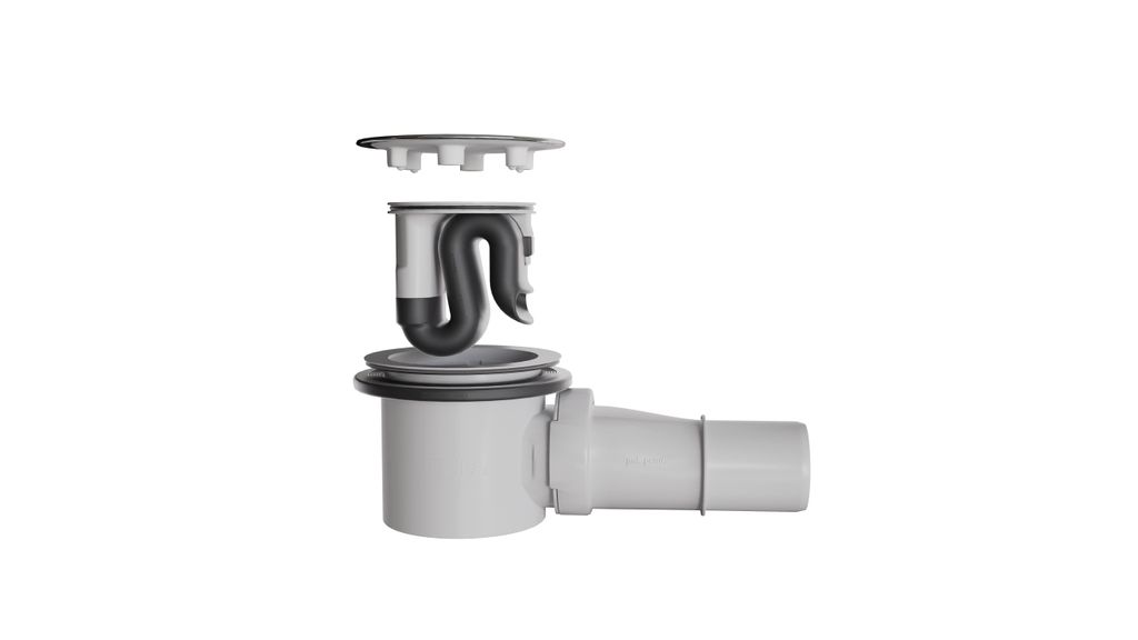 Visolva Flow Duschsiphon 90 mm – selbstreinigend, Produktbild 