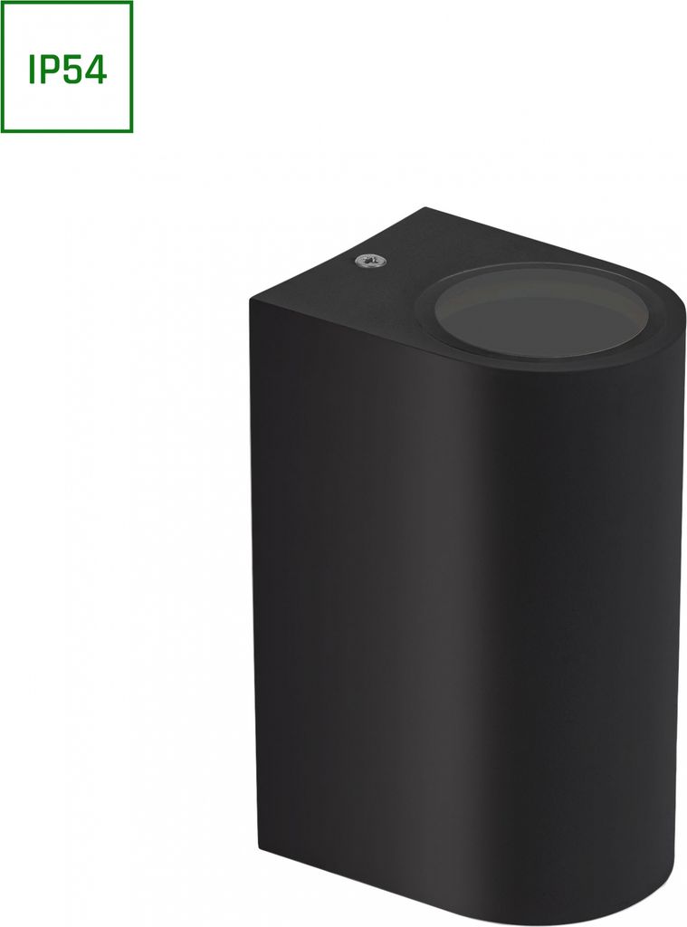 Spectrum Außenleuchte Wandleuchte Parete Schwarz Up & Down IP54 max. 2 x 6W GU10 ohne Leuchtmittel