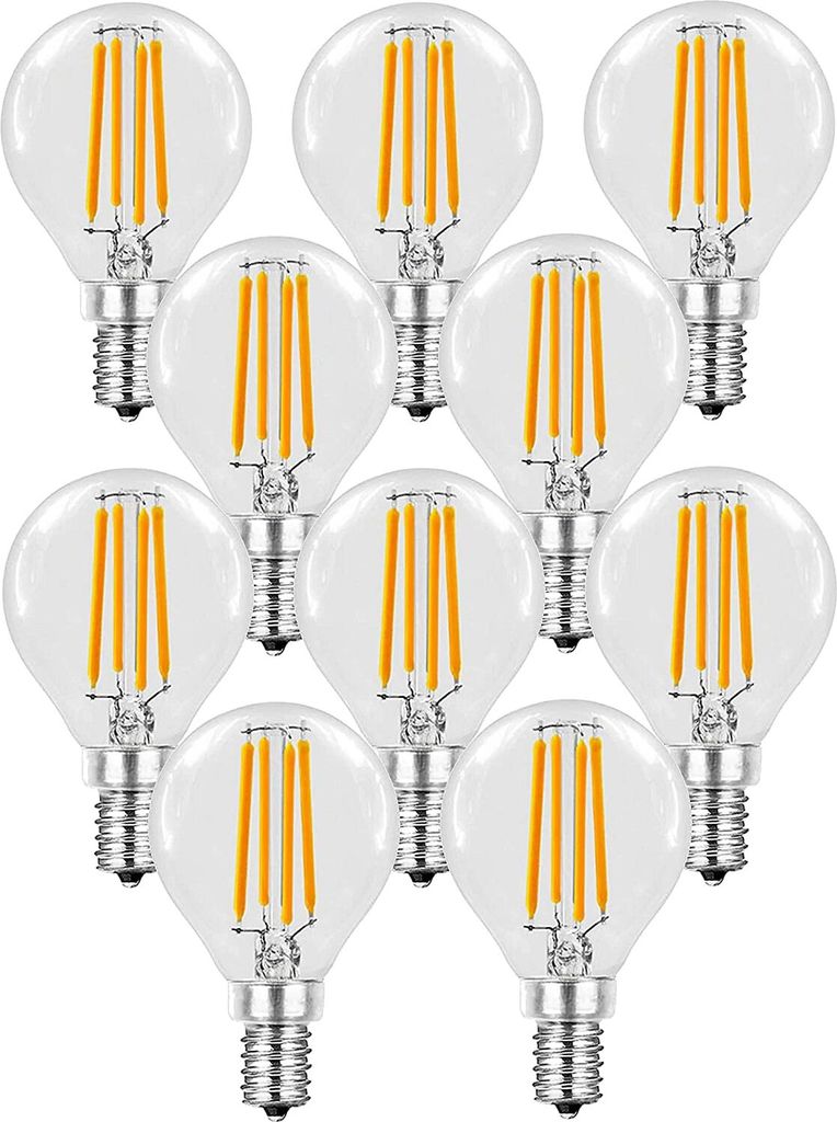 10er Set 5 Watt LED Leuchtmittel E14 Filament 3000K Glühbirne