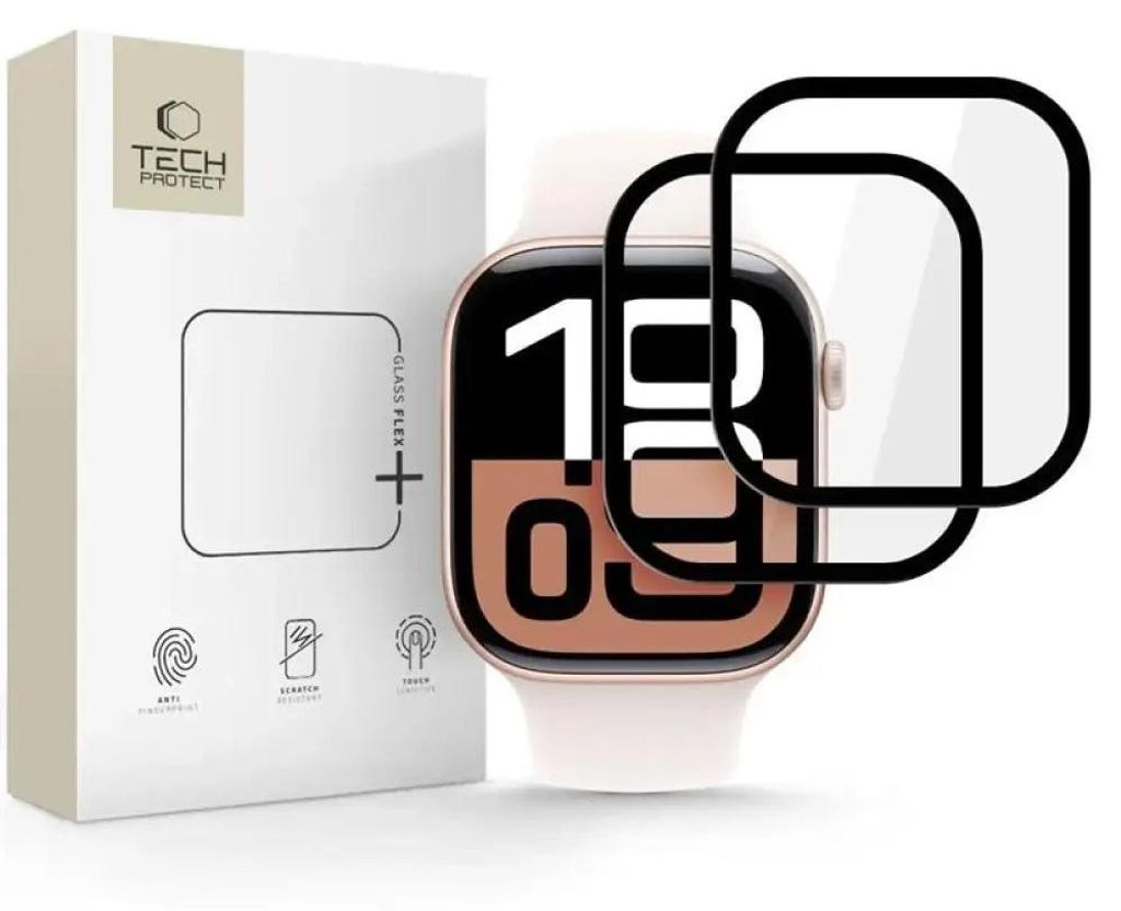 Tech-Protect Hybridglas Flex+ 2er-Pack für Apple Watch 10 Produktbild 