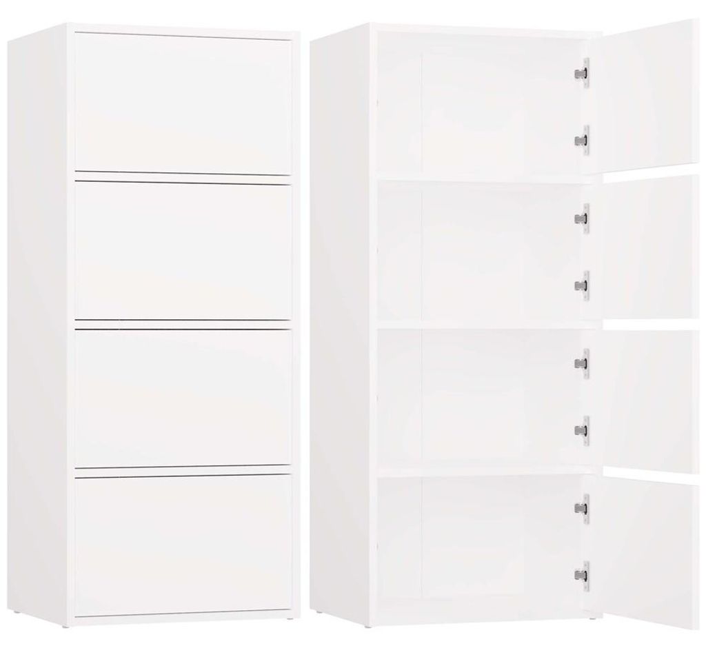 ALMA WHITE Kommode mit 4 Türen und 4 Einlegeböden Produktbild 