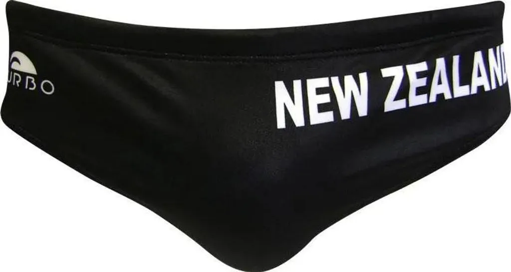 Turbo New Zealand Slip de Bain Homme Noir Taille S Maillot de Natation