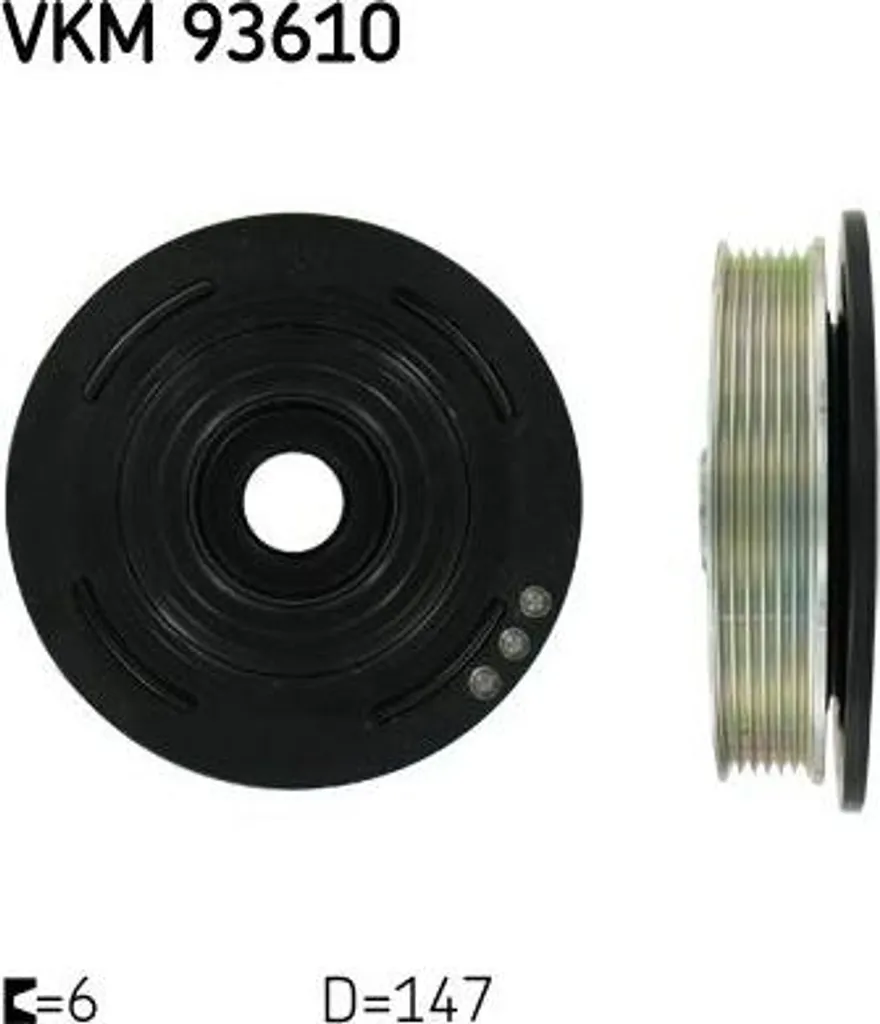 Poulie vilebrequin SKF VKM 93610 : stop aux vibrations et bruits moteur