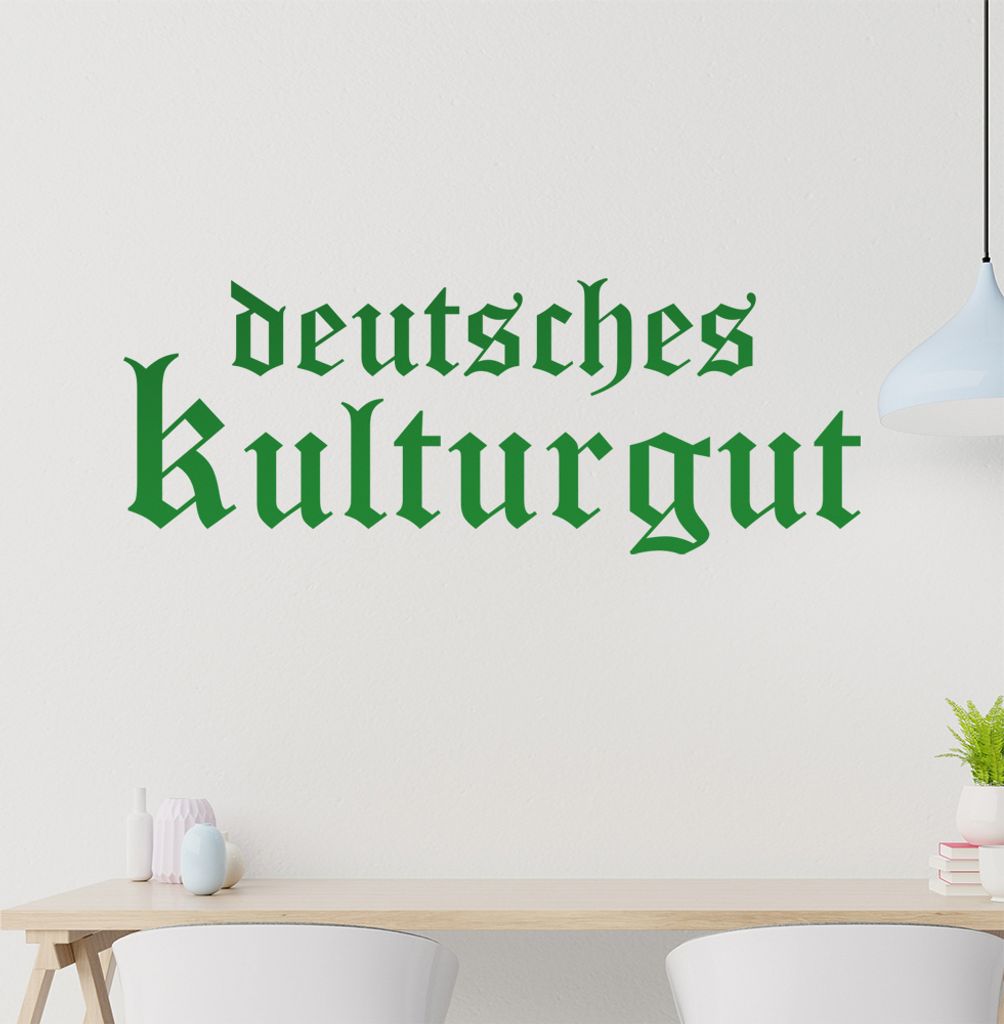 KIWISTAR Deutsches Kulturgut alte Schrift Text Wandtattoo in 6 Größen - Wandaufkleber Wall Sticker - Dekoration, Küche, Wohnzimmer, Schlafzimmer...