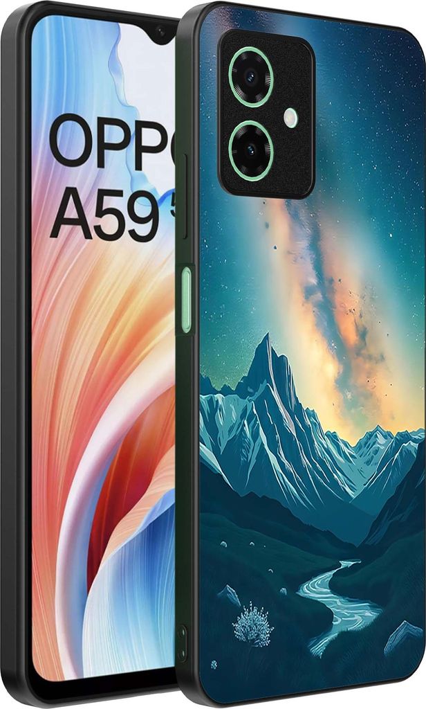 Smartphonica Telefon Fall geeignet für Oppo A59 mit Sternenhimmel Impressum - TPU Backcover Fall mit Raum und Milkyway Design