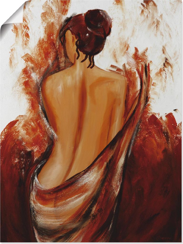 ARTland Poster Frau in rot Größe: 30x40 cm