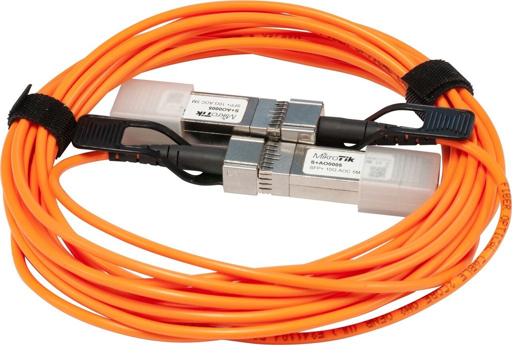 MikroTik S+AO0005 10-Gigabit SFP+ Active Optics direct attach cable, 5m (MT S+AO0005)