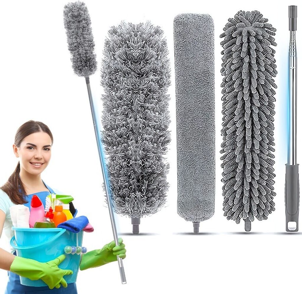 Odkurzacz teleskopowy z 3 głowicami do 280 cm Mop do kurzu Zdjęcie produktu