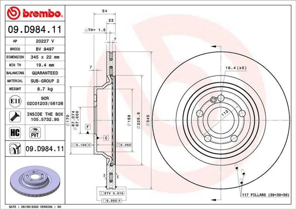 Stop aux vibrations : Disque de frein Brembo pour Mercedes GLS X167